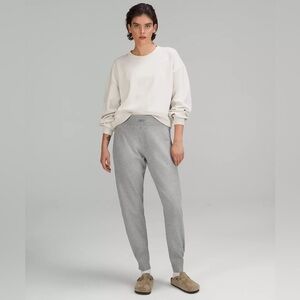 Lululemon Cotton Cashmere Knit Mid-Rise Jogger Heathered Grey Size 2 NWOT